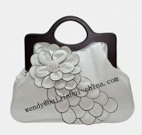 New Arrial Flower Pattern Leather Bag PU bag Women handbag