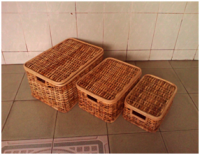 MALETA (SHAPE) SPLIT RATTAN S/3