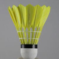 Unique National Manufacturer Yellow Badminton Shuttlecock Goose Feather