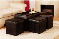 storage ottoman with tray and folding ottomans