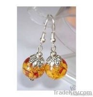 Tibet Silver Jewelry amber Earrings