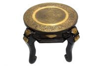 WOODEN  PAINTED BRASS STOOL SMALL