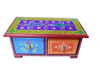 WOODEN PAINTED 2 DRAWERS BOX