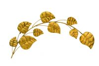 Golden leaf wall decor