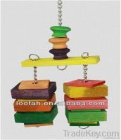 Wooden bird toy for big parrot