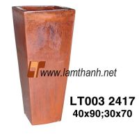 Red Dust Tall Glazed Planter