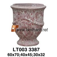 Red Vietnam Pottery Decorative Urn