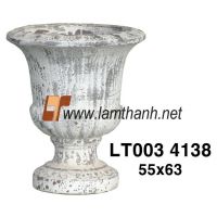 Simple Solid Urn With White Spotted