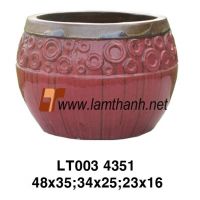 Red Decorative Pottery Glazed Bowl