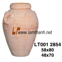 White Wash Terracotta Tall Vase