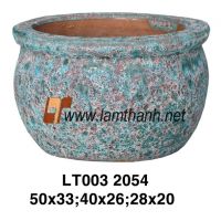 Jade Green Vietnam Pottery Planter 