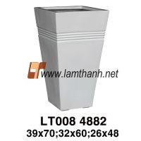 White Stone Vietnam Polyresin Jar