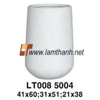 White Poly Plastic Outdoor Pot