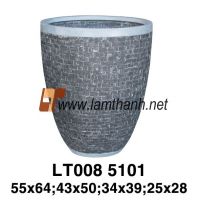 Black Tile Poly Outdoor Planter