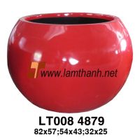 Glossy Red Decorative Jar