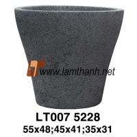 Black Lite Stone Plant Pot