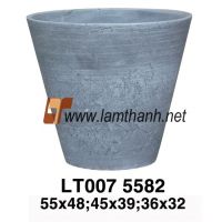 Set 3 Grey Fiber Cement Pot