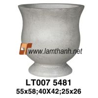 Shiny Cement Fice Solid Urn