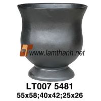 Shiny Cement Fice Solid Urn