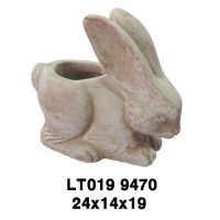 Rabbit Clay Garden Ornament