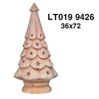 Xmas Tree Clay Garden Ornament