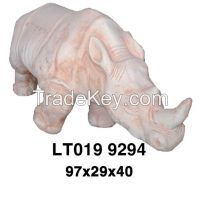 Rhino Clay Garden Ornament