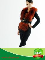 Fashion Pretty  Women's Real Raccoon Dog  Fur Coat in China