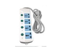 Extension socket with 4way plug in for worldwide