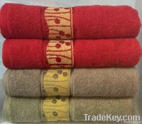 100% cotton bath towel with dobby border