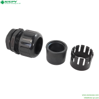 Metric/PG/NPT/G Thread Cable Gland Nylon PA66 Waterproof Cable Gland Connectors Plain Screwed Adaptor