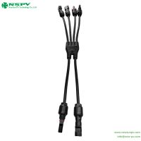 4-in-2 H type Solar y parallel harness IP68 solar connectors with customized PV cables