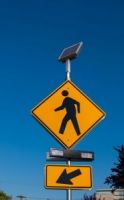 Solar-powered Pedestrian Crosswalk Signal