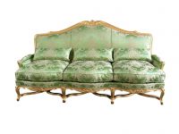 CRESSON carved three seated Louis XV style Sofa