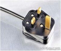 3 pin UK power cord with BSI approved