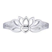925 Sterling Silver Lotus Flower Ring