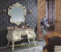 Ivory color Antique bathroom mirror luxury bathroom furniture (D6031)