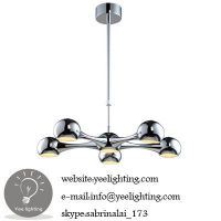 rustic pendant lighting led chandelier 6 light in chrome