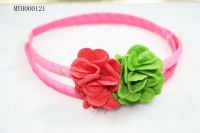 2pk flower hair band and solid hairband sets