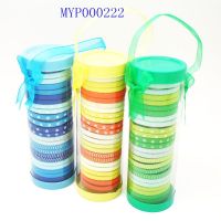 Tin box with Colourful Elastic Hair Bands 