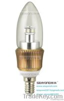 5W led candle bulb, 360 degree glowing bulb, aluminum heat sink bulb