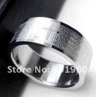 stainless steel titanium steel father cross ring man jewelry
