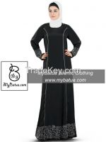 Raameen Embroidered Black Abaya