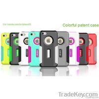 Fashion Design 2 in1 PC Silicone Combo case for iphone5/5s