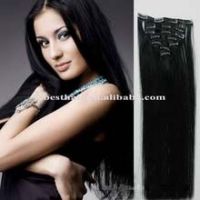 top 5a 100% Indian Virgin Remy Clip in human hair extensions