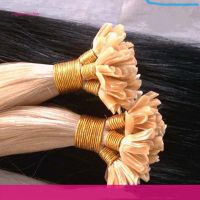 5A cheap silky straight 100% Indian remy human U-tip hair extension