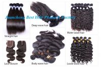 Top grade curly bundles 100% peruvian human virgin hair weft