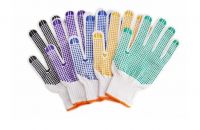 pvc dotted cotton glove