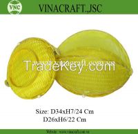 Fruit bamboo basket with net cover