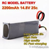 RC helicopter li-polymer battery with 2200mah 14.8v 25C