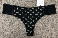 Sexy Women's Foil Printed Lacer Cut Nylon Lace Thong